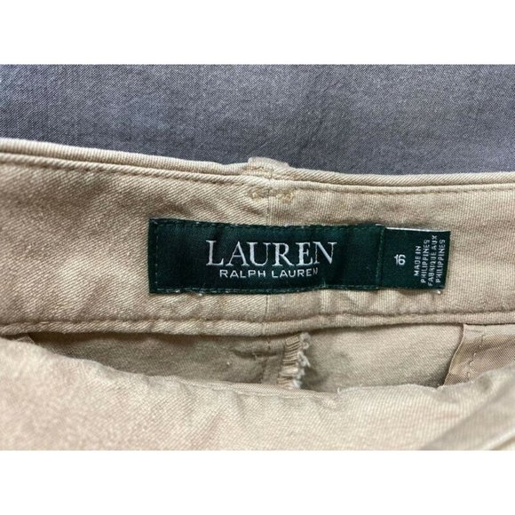 Lauren Ralph Lauren Shorts Womens 16 Beige Khaki Pockets Button Ladies - Picture 3 of 8